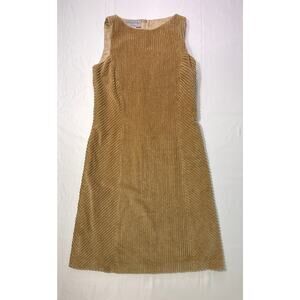 VINTAGE MISSELLECI LES COPAINS Corduroy Italian caramel Brown Dress Size 42